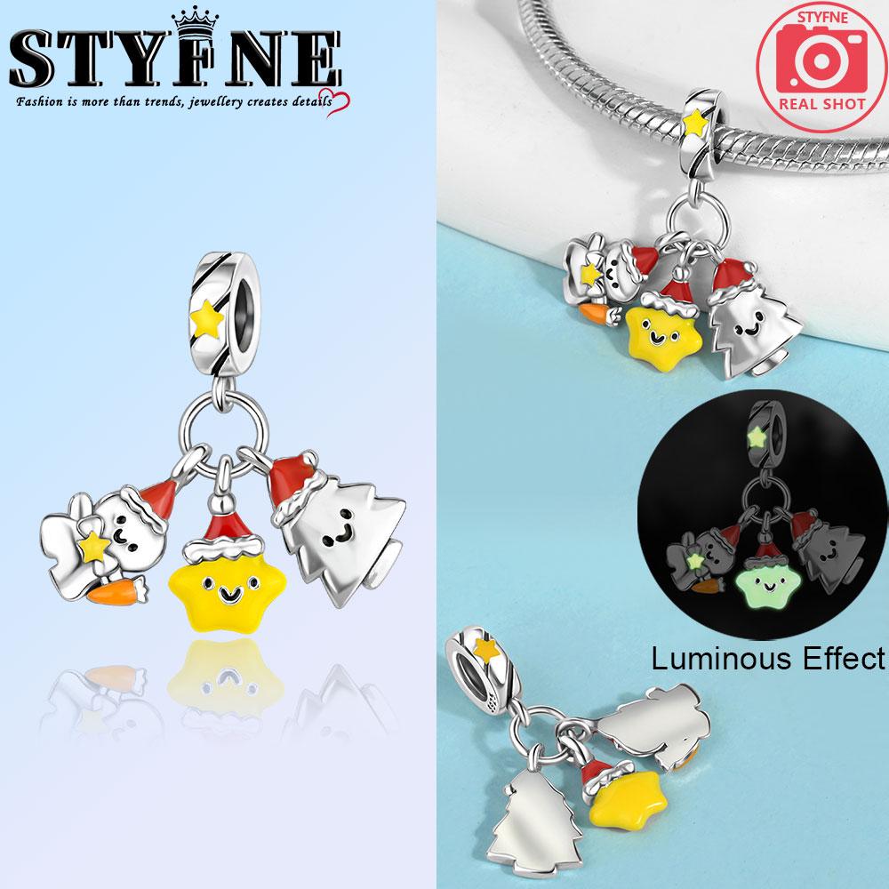 Charms Plata Originalesr Christmas Red Gift Beads For Charm Copper Bracelet Beads Jewellery Making Women'S Gift