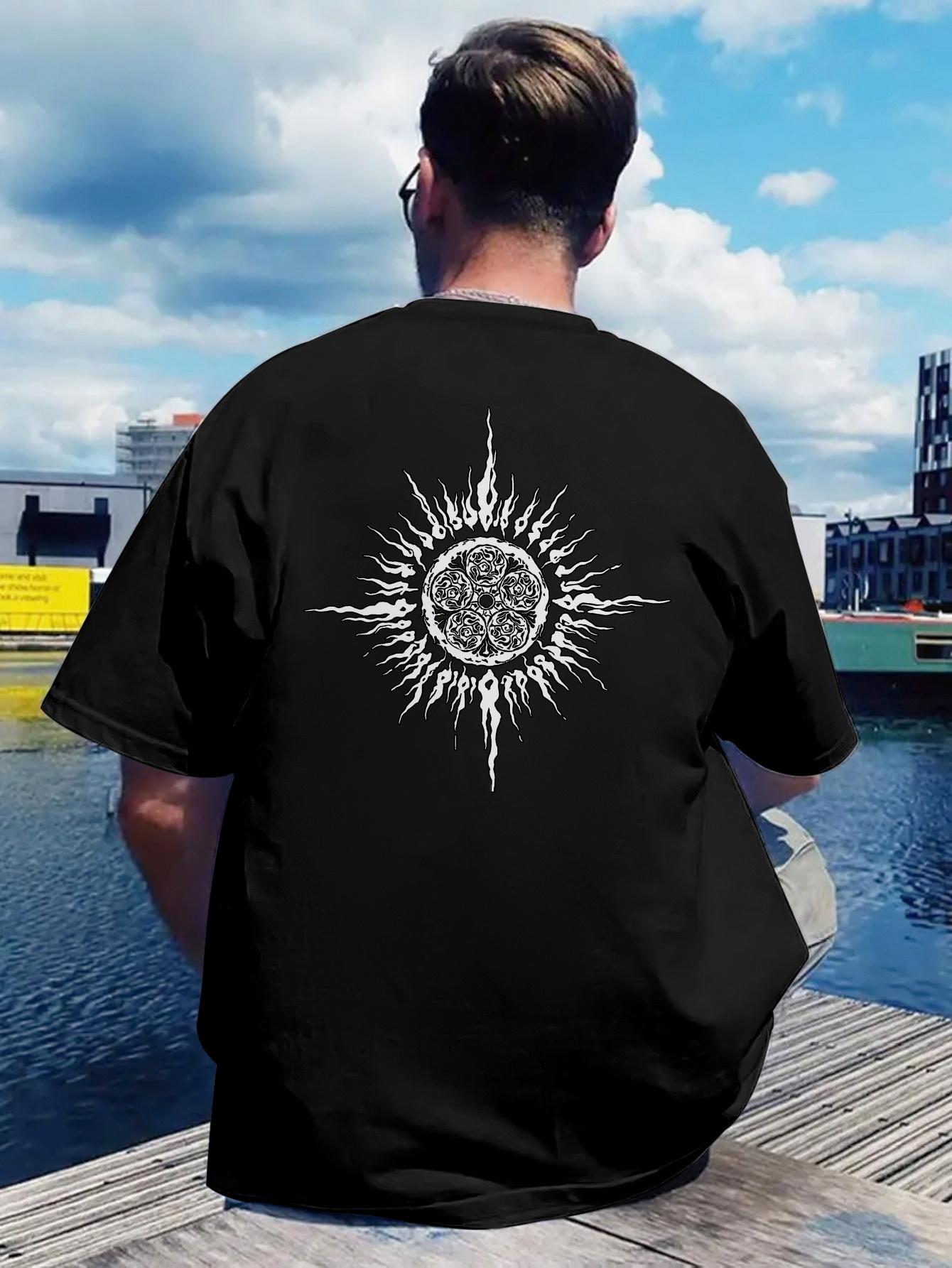 Black T-shirt - Back Print Mobius Strip Graphic XXL