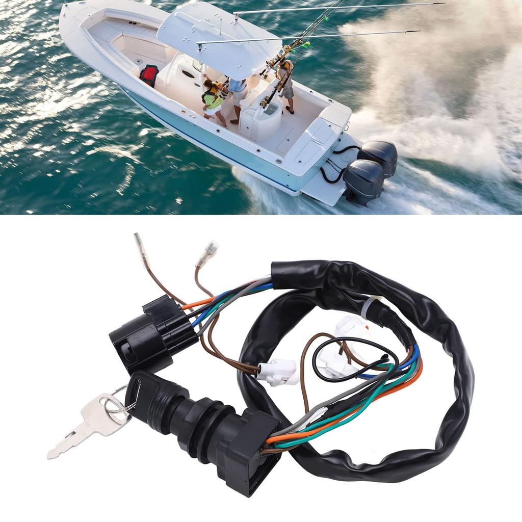 Ignition Key Switch Assembly with 2 Keys Excellent Conductivity for Suzuki Outboard Motors 37110 93J00