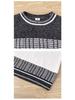 Winter Long Sleeve Color Block Loose Knit Sweater - Warm Round Neck Hollow Harajuku Top