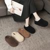 Cotton Slippers Fluffy Autumn and Winter Velvet One Pedal Thick-soled Half Slippers Women Wear New Style Design Bag Head