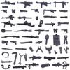 Military Building Set USA Army Figure Soldi Roadblock Sentry Post Mortar Sandbag Weapons Box 7061A Mini Brick Gift Toy K040