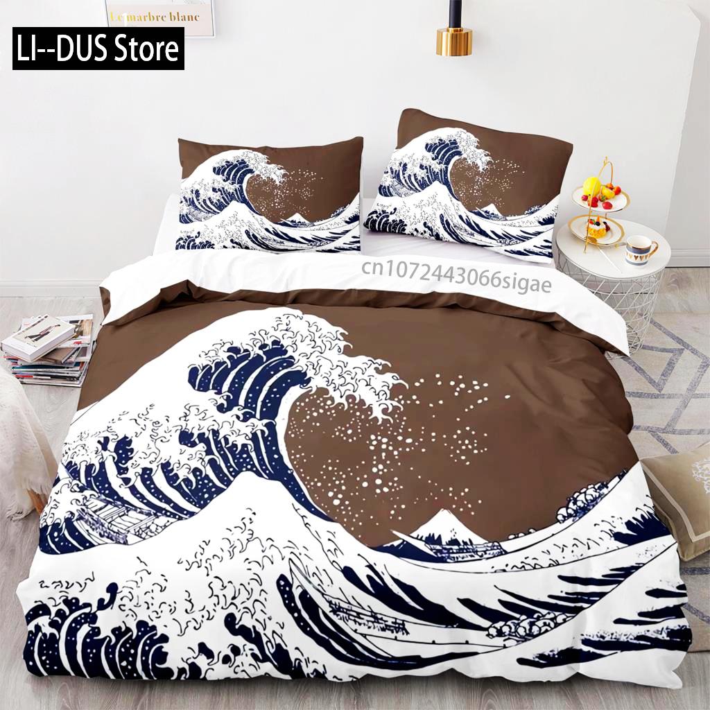 Bettwäsche Set Einzelbett Twin Full Queen King Size Japanischer Stil Bettwäsche Set Erwachsener Kinder Schlafzimmer Bettbezug Sets 3D Anime 011