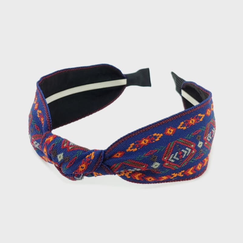 LALA Bohemian Imported Hairband - D Navy