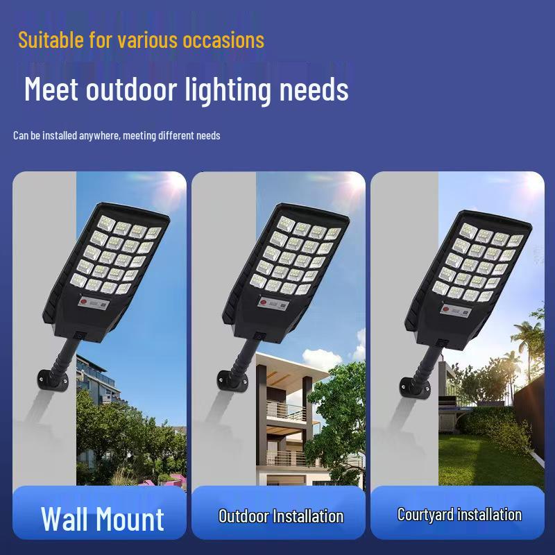 Waterproof Solar Street Light with Motion Sensor for Outdoor Energy-Saving Lighting
