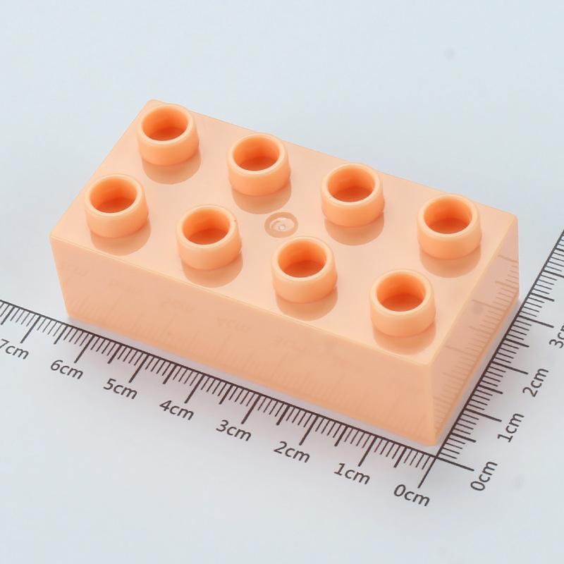 2x4 Dots Big Size Thick Brick 4PCS Colorful Building Block Figuers Compatible Large Plate Accessorie Kid Educational Toys Boys