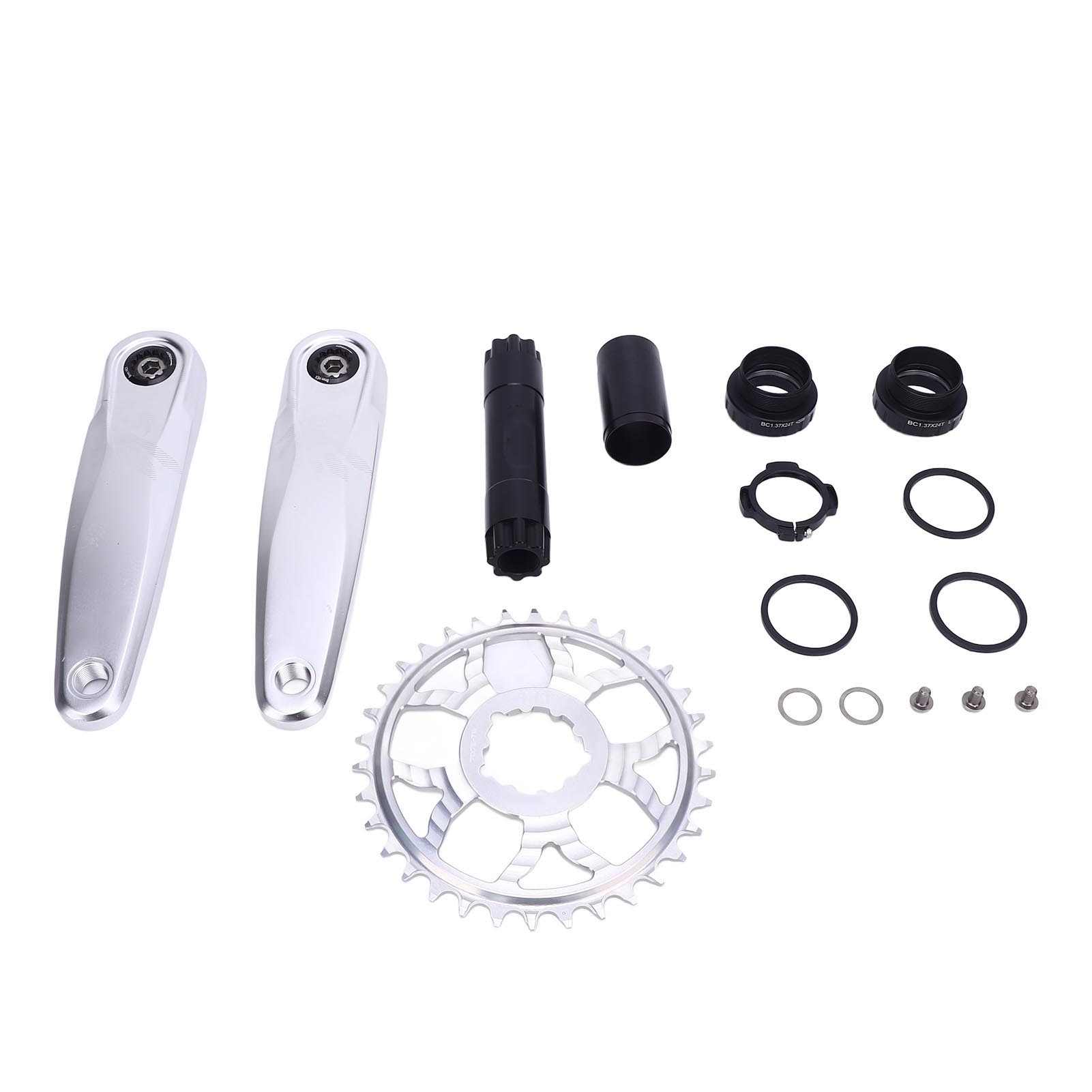 Bike Crank Arm Set Aluminum DUB Hollow Split Narrow Wide Chainring Crank Set for Mountain Bikes Silver серебряный