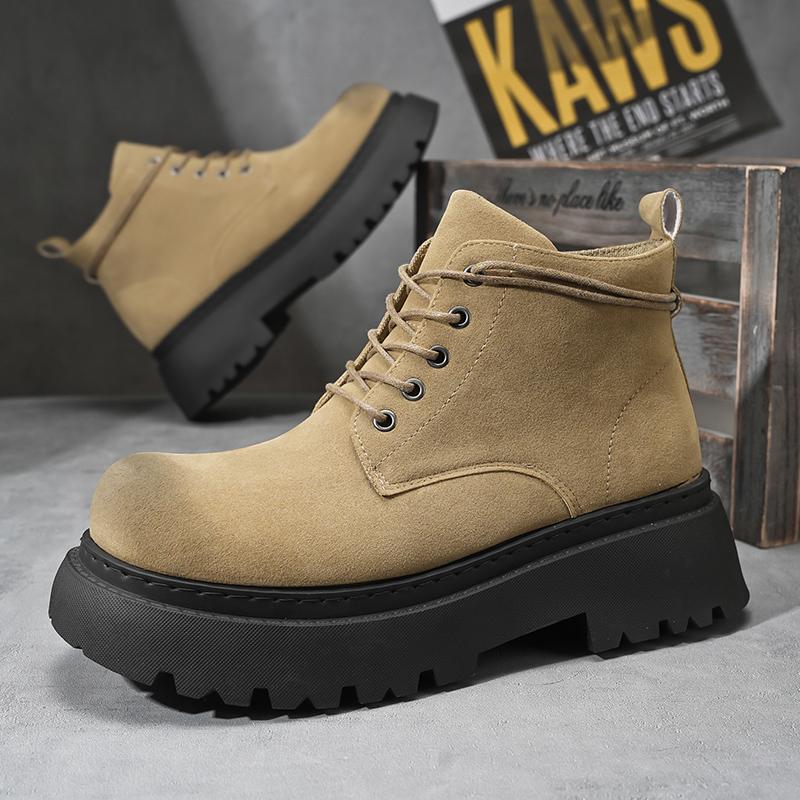 

Ботильоны зимние высокие кроссовки для мужчин 2024 новые мужские повседневные зимние туфли модные нескользящие уличные мужские безопасная рабочая одежда ретро 39 бежевый