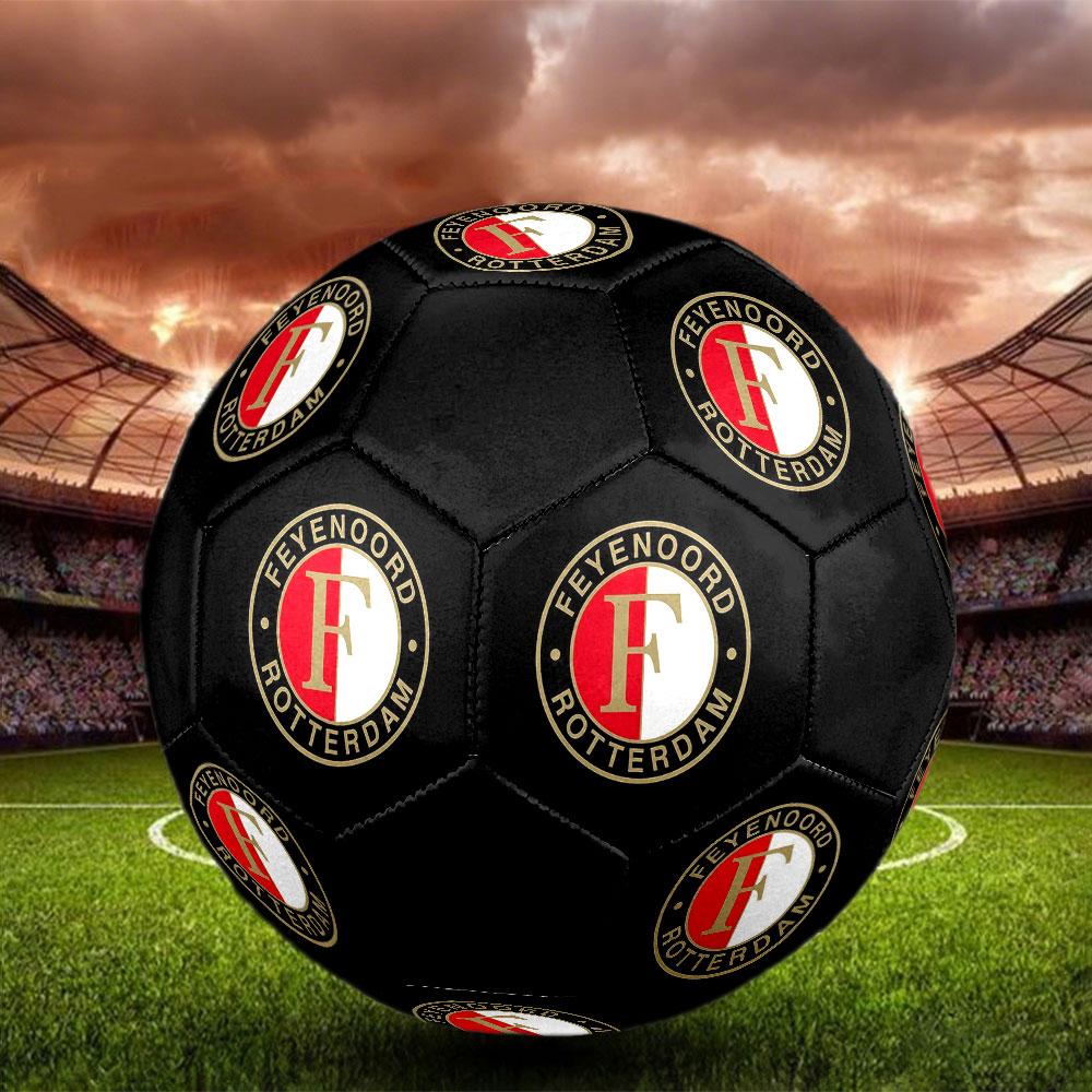 Feyenoord Rotterdam Size 5 Soccer Ball, Machine-Stitched PVC, Durable & High Bounce, All Ages Fit, Fan Merchandise, Matches & Outdoor Use.