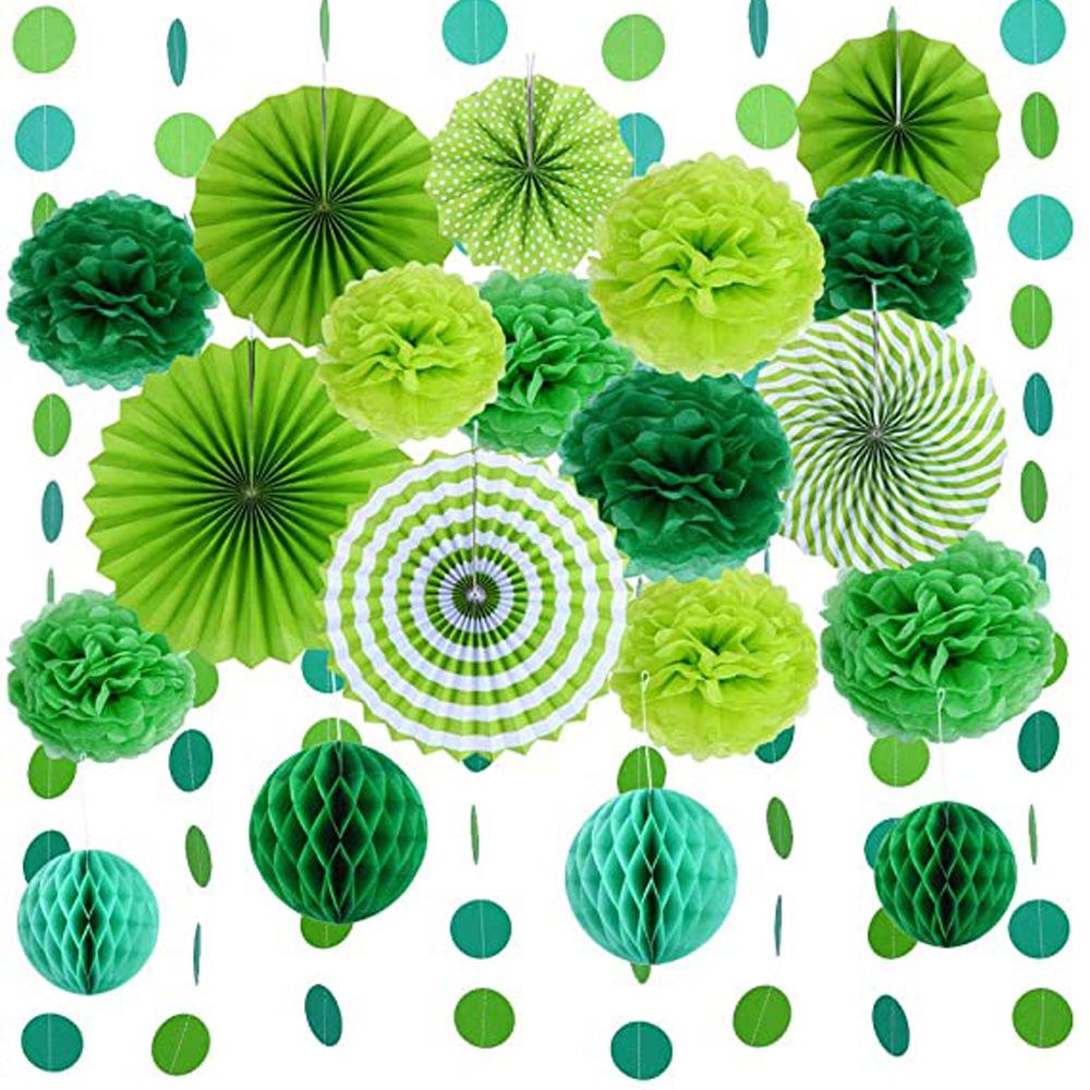 Party Birthday Decoration Arrangement Paper Fan Flower Honeycomb Ball Paper Flower Ball Balloon Cover Baby Birthday Arrangement