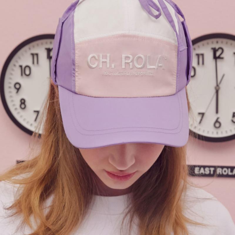 

ROLAROLA (CH-19102) color BLOCK CAMP cap LAVENDER LAVENDER FREE