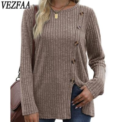 Women's Fashion Casual Spring Autumn Solid Color Print Long Sleeve O-Neck Blouses & Shirts