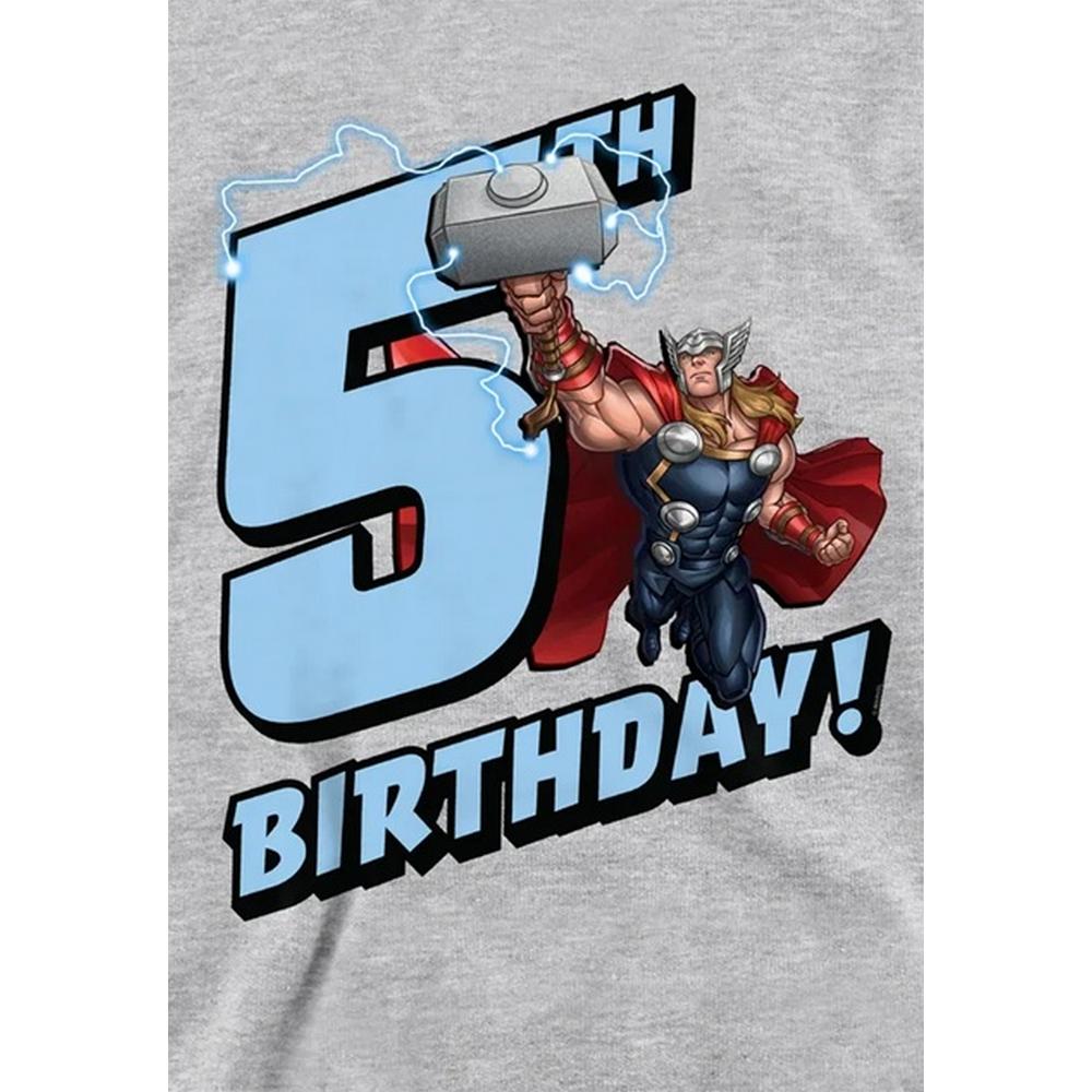 Marvel Childrens/Kids Thor Heather 5th Birthday Hoodie