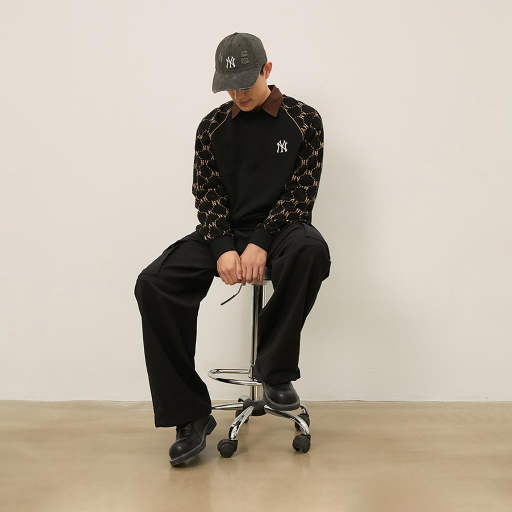 New MLB New York Yankees FW24 Cargo Pants Unisex Black 3AWPCN246-50BKS