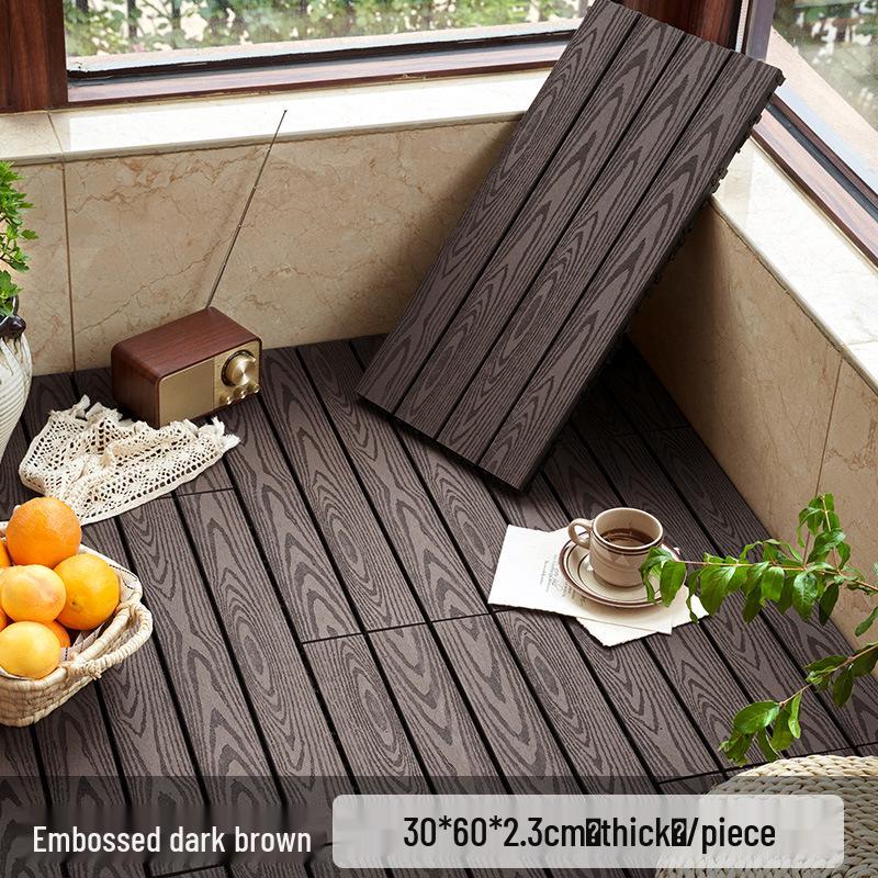 Wasserdichte, wartungsfreie WPC-Terrassendielen für Terrassen, Gärten und Balkone - Selbstverlegend und korrosionsbeständig