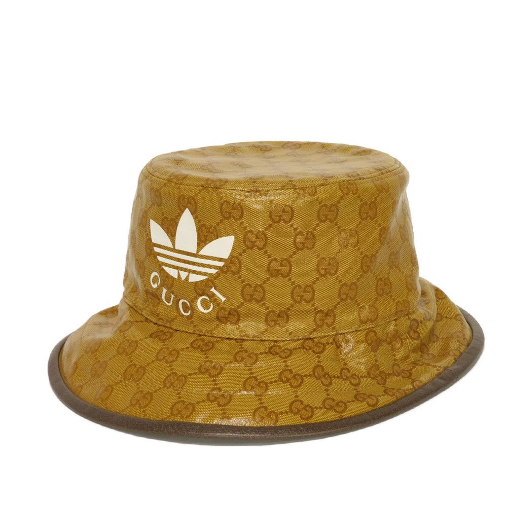 

Used adidas GG Crystal Bucket Hat 9539 696484 4HAP2 7164 7919 Double G Trefoil Logo Small 22.4 Brown Unisex from Japan