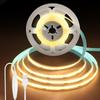 Clearhill 5V COB LED Strip Lights with Dimmer Switch, 3M Length, Warm White 3000K, 320 LEDsM, Powerful Light, 8mm Width, Non-Waterproof IP20, 1.5M