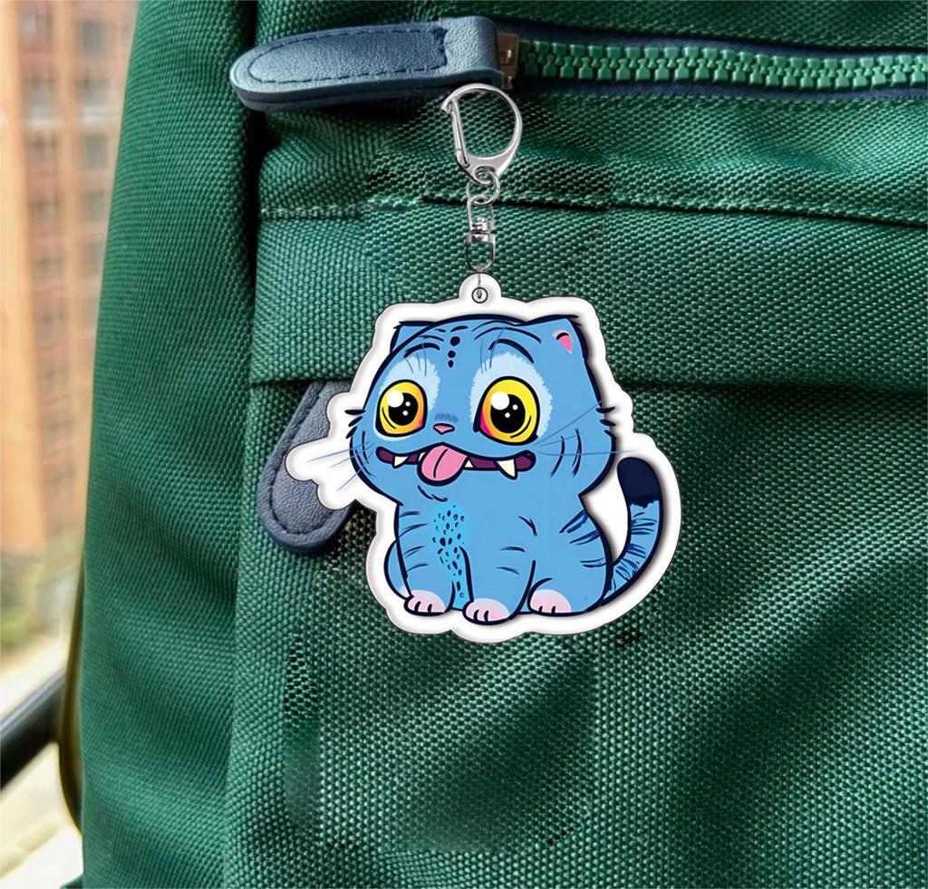 Cartoon Anime Movie Transparent Acrylic Keychain Pendant, Exquisite Gift Hanging Accessories For Backpacks