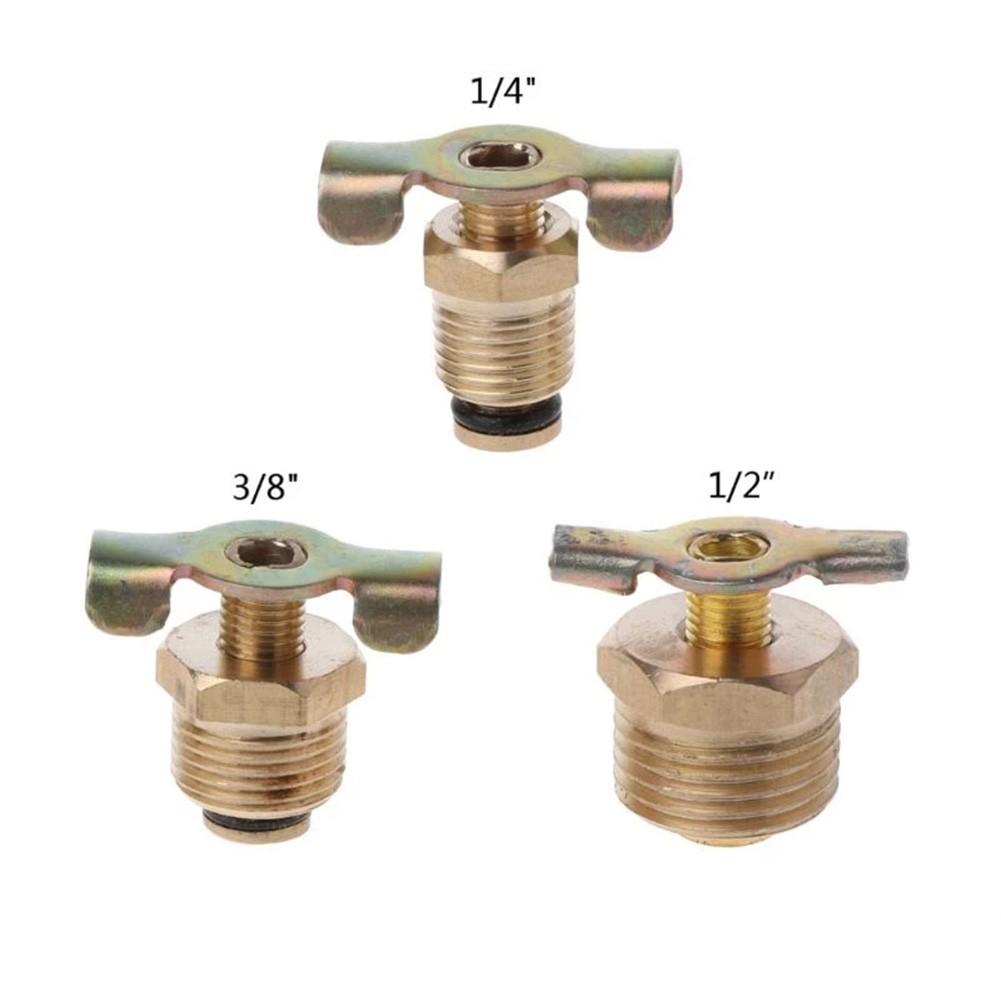 Brass Drain Valve for Smooth of Air Tank Ports NPT 14 /38 /12 (1pc)