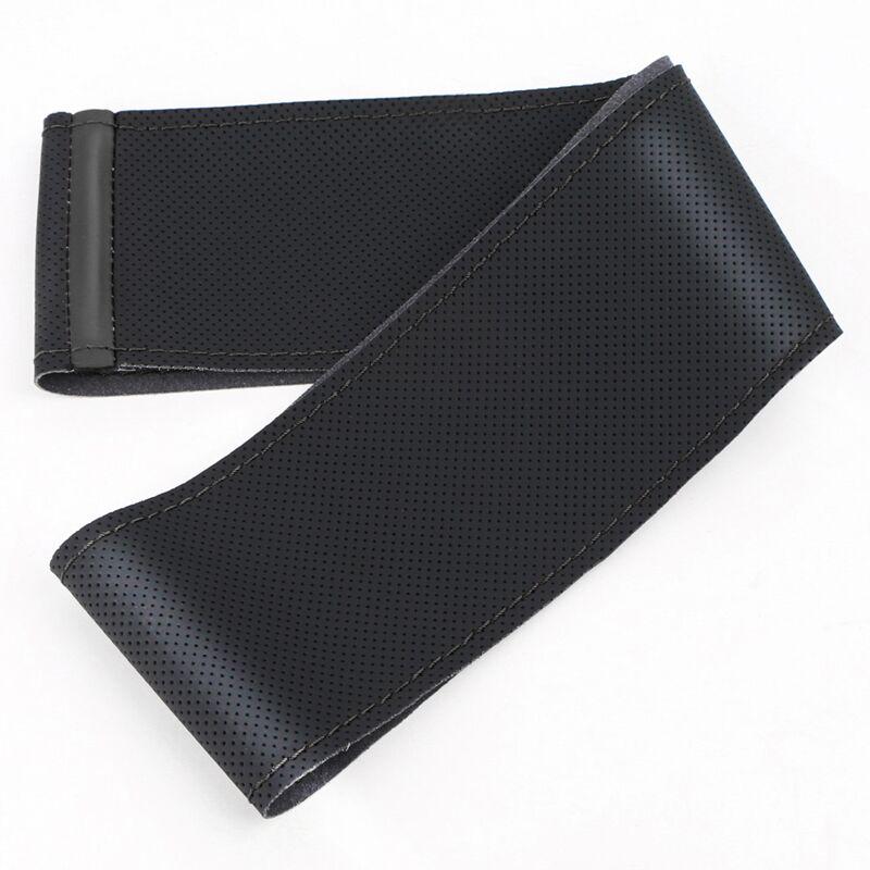 DIY Universal Car Steering Wheel Cover Napa Leather Steering Wheel Wrap Soft Breathable Car Accessories 38cm Auto Steering Wrap