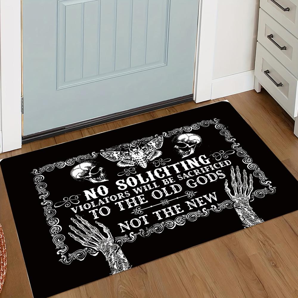 Vintage Text Art Floor Mat - Soft Carpet for Living Room Kitchen Entryway, Artistic Welcome Rug Home Decor