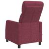 Massage Recliner Wine Red Fabric