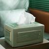 1pc Ceramic Vertical Embossed Tissue Box Bathroom Accessories Ceramic Paper Box Living Room Desktop Decor Tissue Storage Box