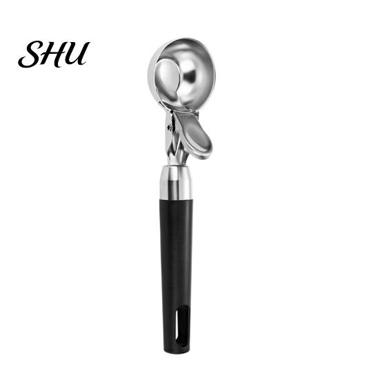 Fruit Scoop Comfortable Handle Ice Cream with Ball Fetching Device Hanging Digger Hole Multi-functional Stainless Steel Cookie Dough Spoon Dessert