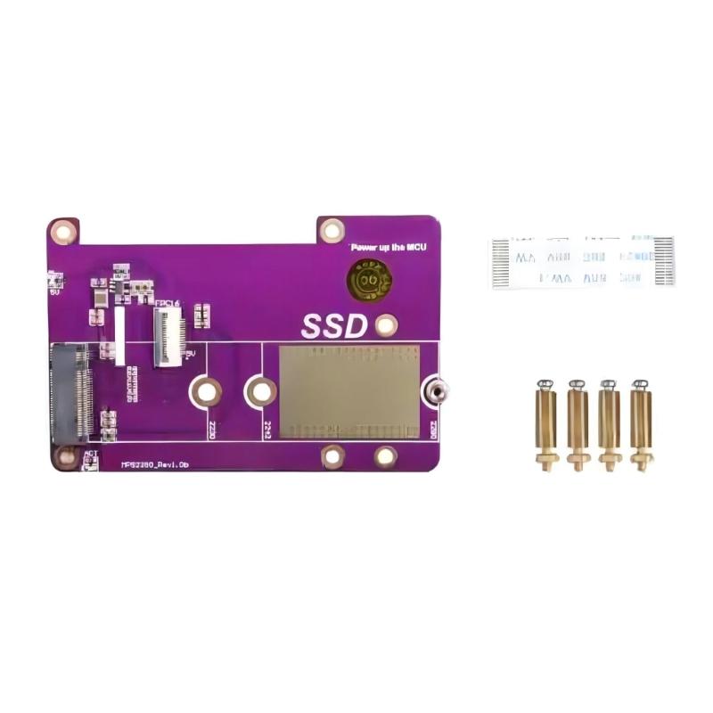 PCIE M.2 NVME SSD Expansion Board For RPI5 Supports Gen3 PCIExpress Storage Space Increase