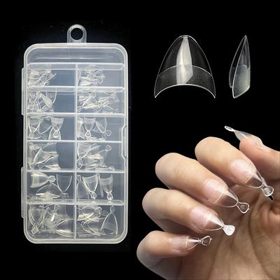 120 Pieces In A Box, Ultra-Short And Semi-Sticky Short Almond Nail Pieces, Semi-Matte And Non-Marking Ultra-Short Almond False Nails, Batch