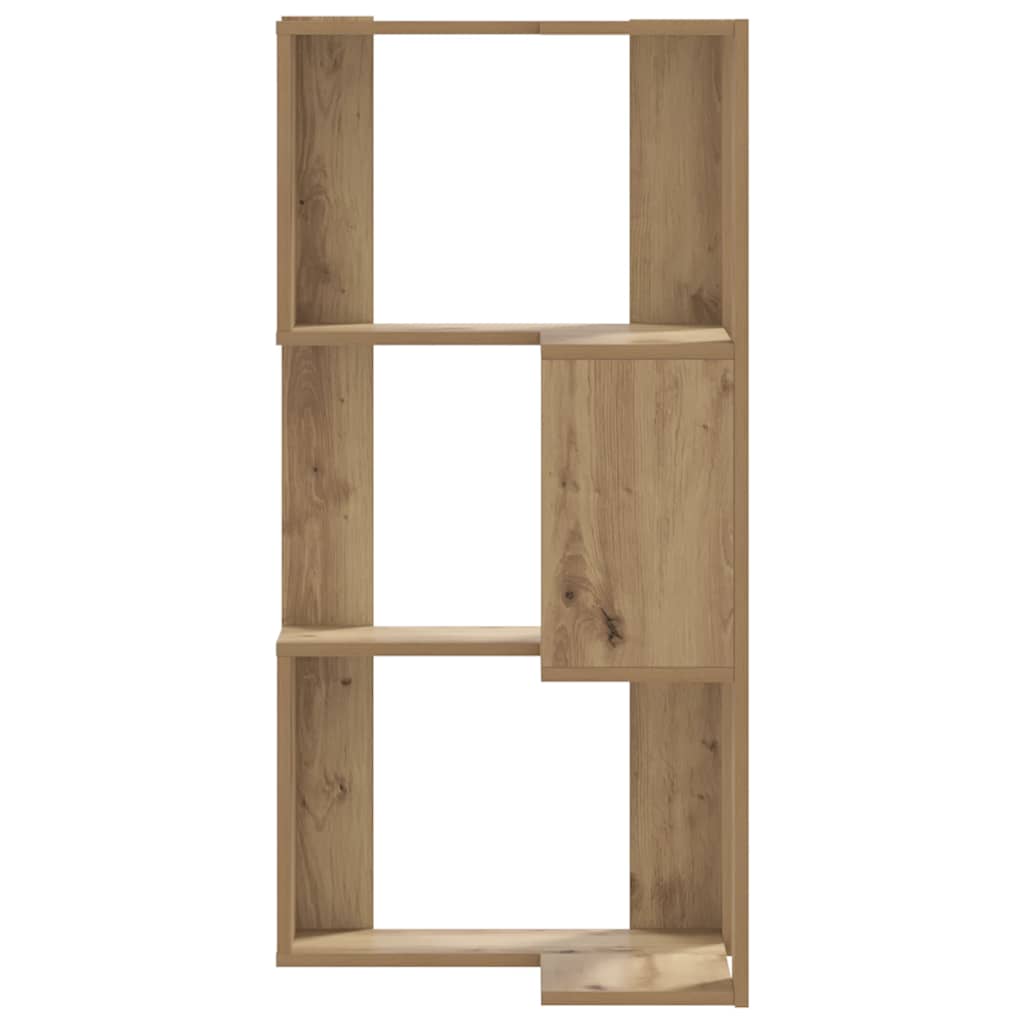 vidaXL Eck-Bücherregal 3 Böden Artisan-Eiche 50x50x102cm Holzwerkstoff