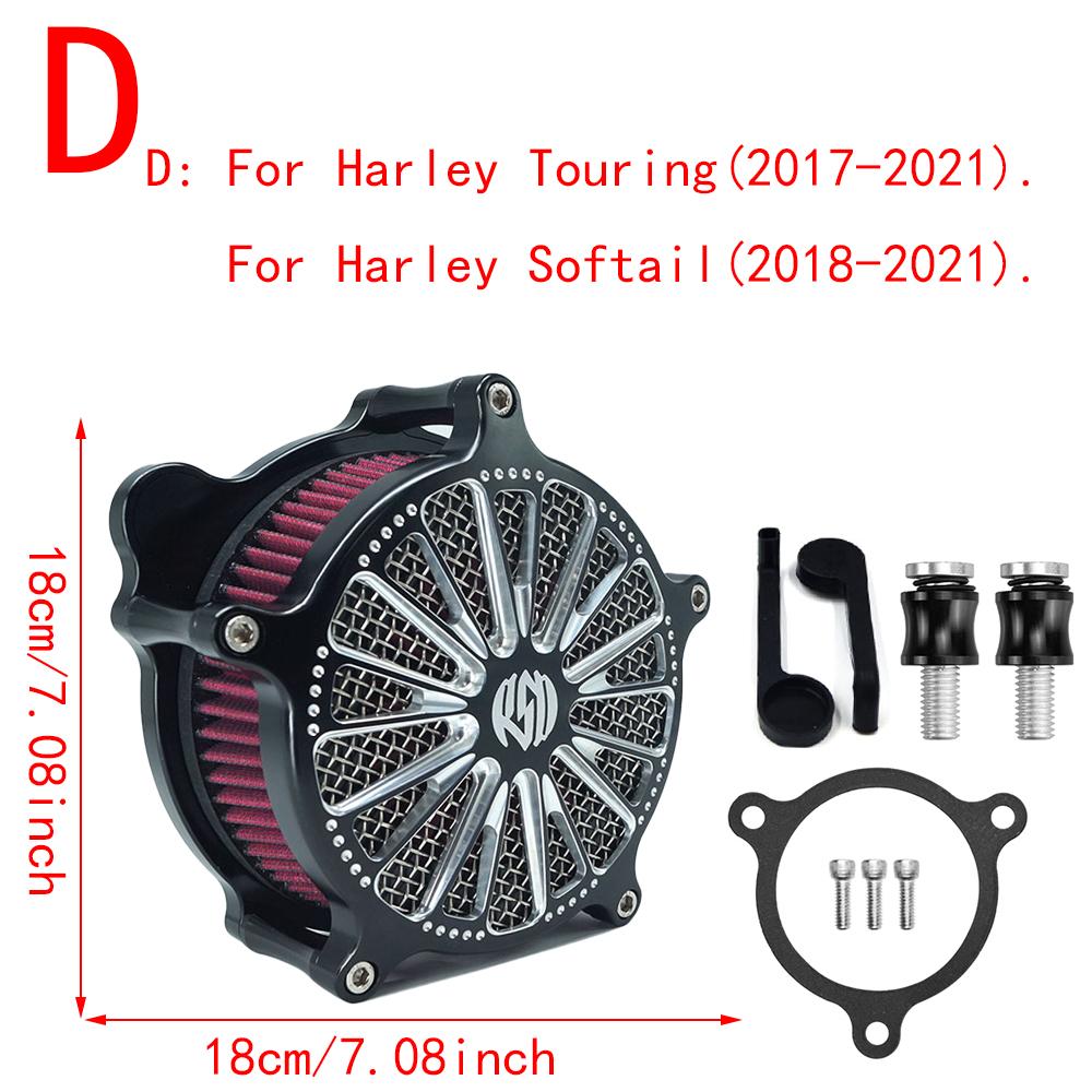 RSD Mar Turbo Venturi Air Cleaner Intake Filter For Harley Sportster XL 883 1200 Dyna FXD FXDB Touring FLHRC FLHTC Softail FXSTB