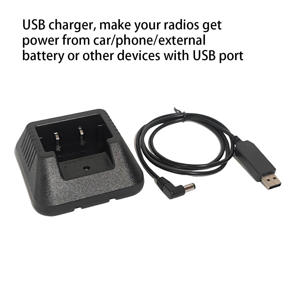 Original USB Adapter UV-5R Charger Pofung Two Way Radio UV5R Walkie Talkie UV 5R Li-ion Battery Charger Accessories Charger Wire