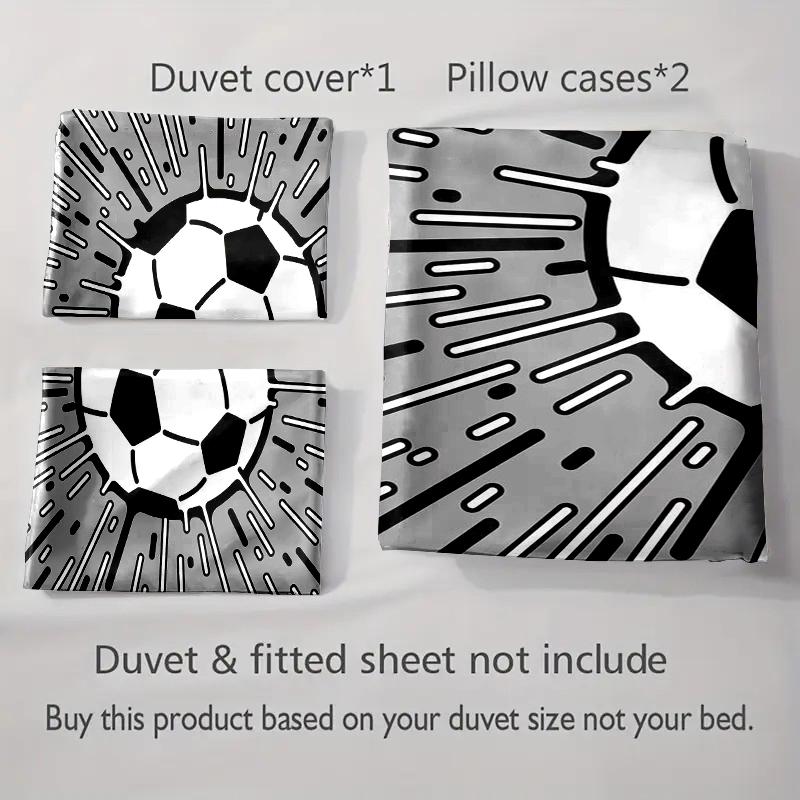 Soccer Ball with Streaks. Bedding Sets Duvet Cover Sets Duvet Covers Pillowcases(1 * Duvet Cover 2 * Pillowcases, Without Duvet Insert)