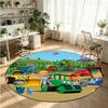 Bob the Builder Printed Round Crystal Velvet Rug Soft Non Slip Floor Carpet For Bedroom Holiday Gift