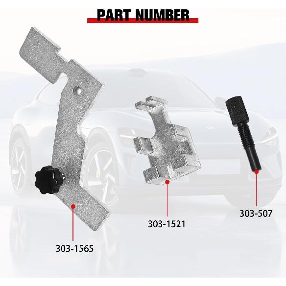 HZEL 3-teiliges Auto-Beruhigungs-Timing-Werkzeugsatz, Werkzeug zum Ersetzen von Motorteilen für 2,0L 2,3L Motoren für OEM-Nr. 303-507, 303-1521, 303-1565, Fahrzeug-Timing-Verriegelungszubehör,