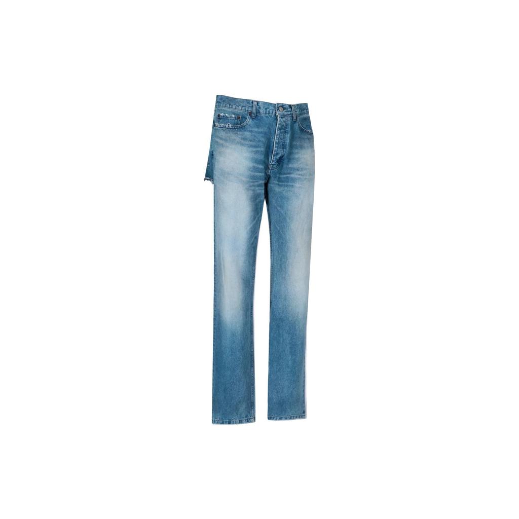 Balenciaga Jeans Men's Blue Moderate Straight Fit Pants 675221TCW034066