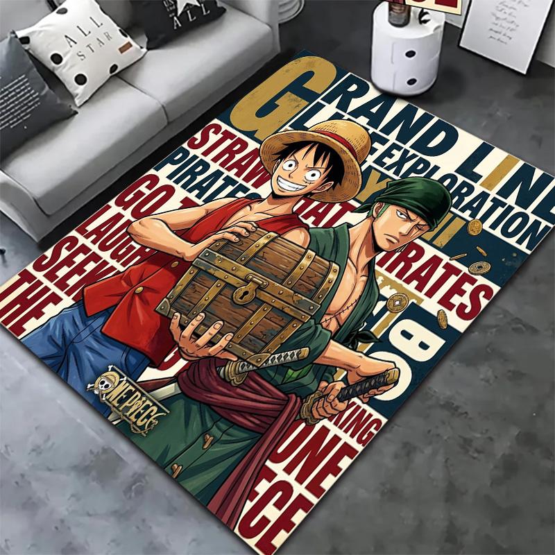 Tappeto Tappeto Artistico One Piece per Soggiorno Camera da Letto Casa Decorazione Divano Bambini Gioco Tappetino Antiscivolo per Pavimento