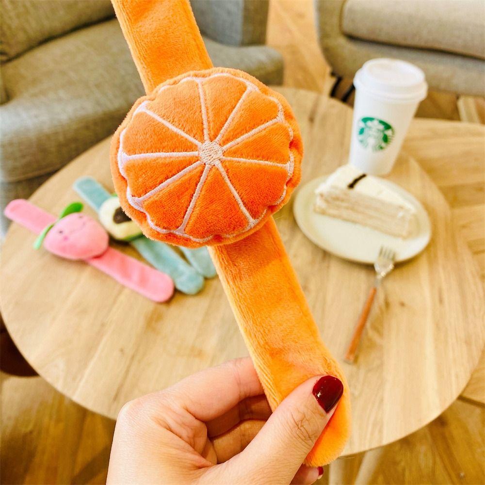 Pineapple Hand Clap Ring Strawberry Plush Slap Bracelet Kids Toys Clap Circle Toys  Party Supplies