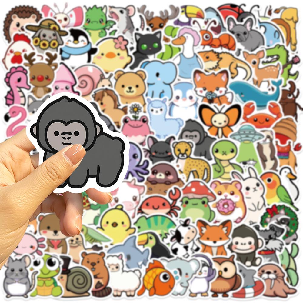 10/50/100/200pcs Cute Cartoon Animals Graffiti Stickers for Kids Waterproof DIY Phone Laptop Kawaii Children Reward Sticker Gift