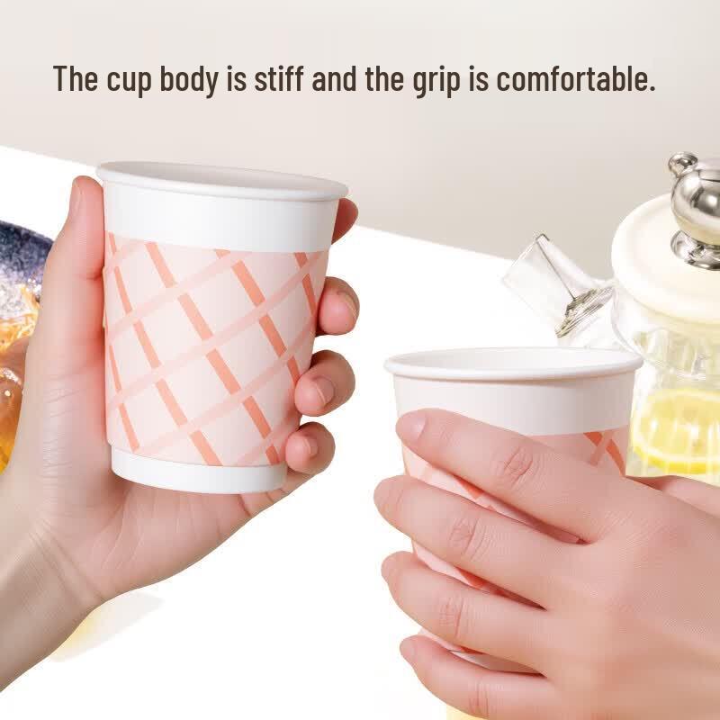 Deli 250ml Double-Layer Disposable Paper Cups