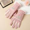 Warm Fleece Lined Full Finger Touchscreen Gloves Women Cycling Hiking Outdoor Winter Sports
