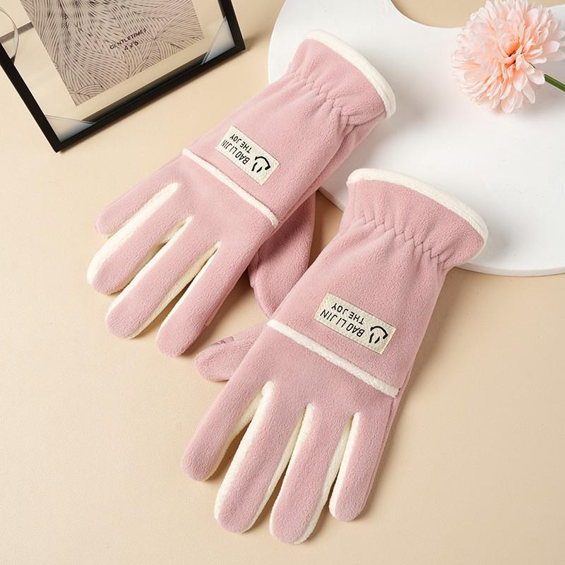 Warm Fleece Lined Full Finger Touchscreen Gloves Women Cycling Hiking Outdoor Winter Sports