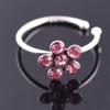 Stainless Steel for Girl Stud Ring Crystal Ear Clip Flower Nose Ring Fake Hoop Body Jewelry