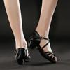  Women Latin Dance Shoe Suede Soles Ballroom Tango Indood Dancing Shoes Cuban Heels Party High Heel Ballet Shoes Wholesale
