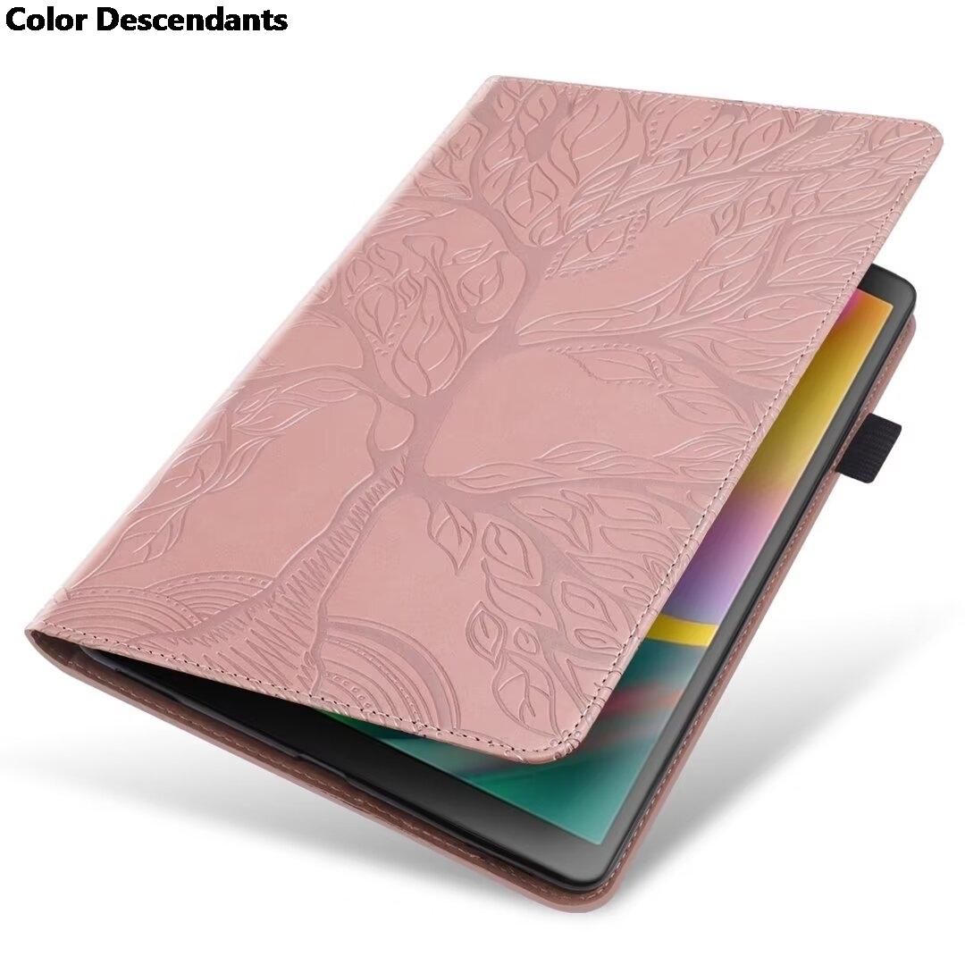 

For Lenovo Tab P11 2nd Gen 2 TB350FU 2022 Case 3D Tree Embossed Flip Stand Soft TPU Back for Xiaoxin Pad Plus 2023 TB350XU Cover Tab P11 Gen 2 (11.5) розового золота