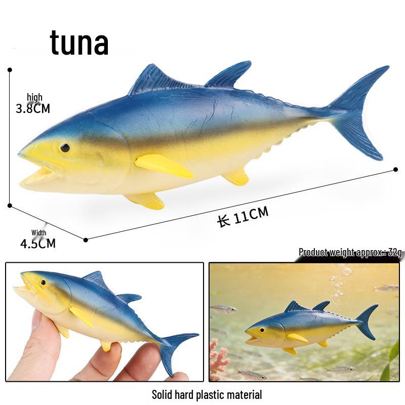 Ocean Wildlife Simulation Toy Set: Sea Turtle, Shark, Whale, Sea Lion, Tiger Shark, Manta Ray, Seal, Grouper.