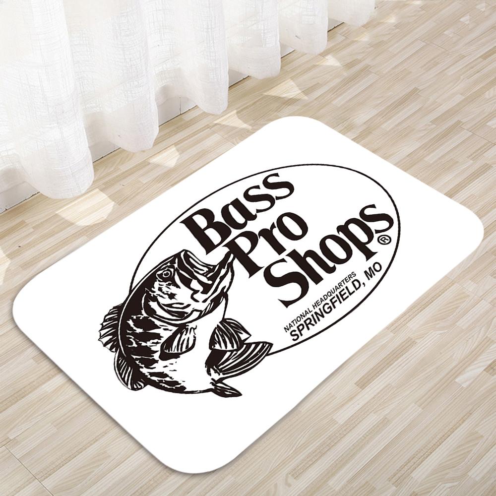 

Bass Fishing Floor Mats Home Carpet Door Mats Modern Decor Carpet Anti-Slip Floor Mats 471 40cmx60cm