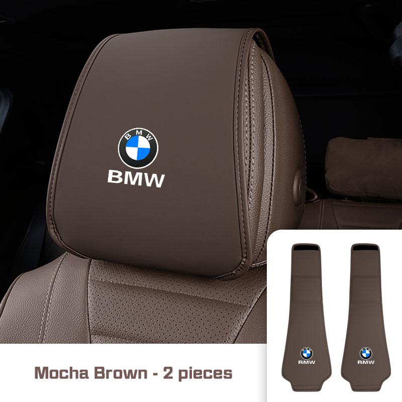 Leather Car Seat Headrest Protective Cover Accessories For BMW 1 2 3 4 5 6 7 Series G20 G30 F48 E90 E36 F30 F10 X1 X3 X4 X5 X6X7 II9