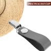 2Pcs Magnetic Hat Clip for Travel Secure Grip PU and Metal Clip for Hats Bags Outdoor Sports Windproof Portable Design